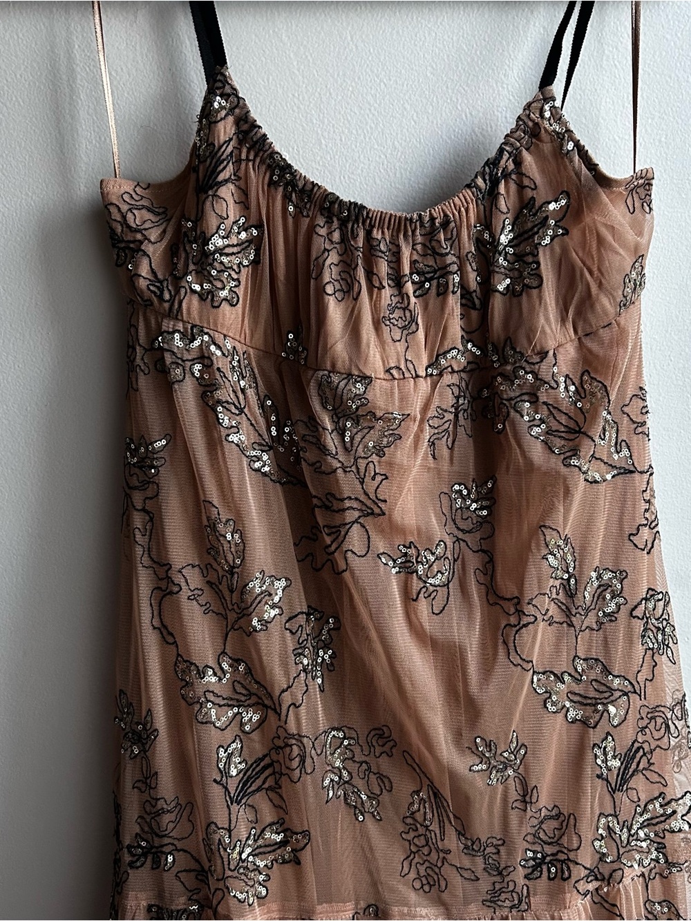 Anthropologie Beaded Tiered Maxi Dress in Rust - Picture 4 of 6